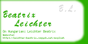 beatrix leichter business card